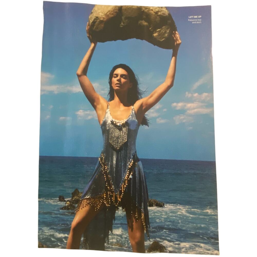 Kendall Jenner in Rabanne Michael Kors Magazine Print Summer 2024 Frame Ready